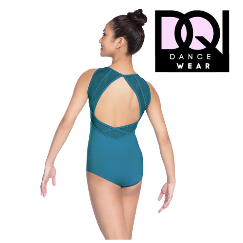 Strappy Mesh High Neck Leotard (6797057228985)